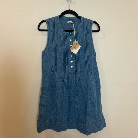 Faherty Isha Dress, Indigo, Medium - Picture 4 of 8